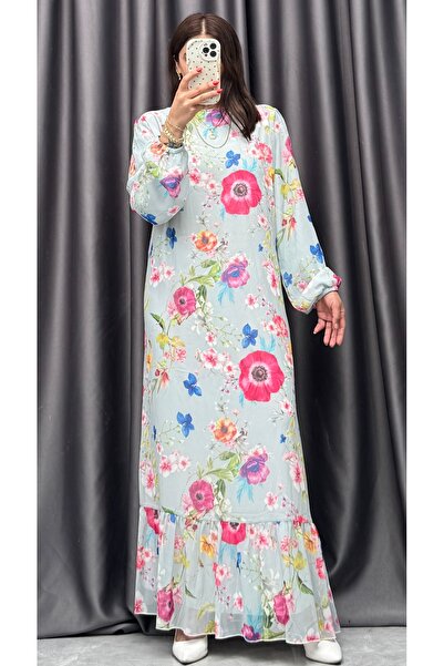 NİSUM MODA Floral Chiffon Dress