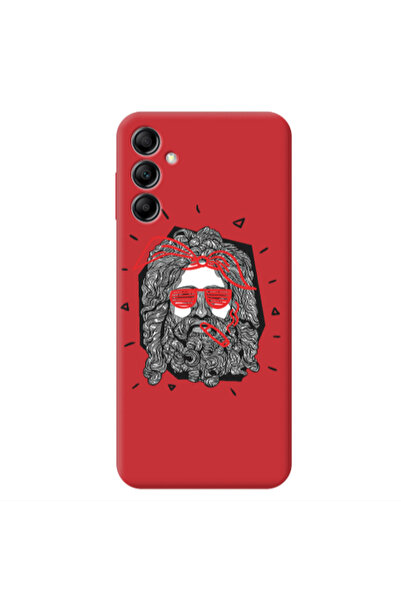 Other Samsung A14 5G Cool glasses Red Colored Silicone TPU Θήκη