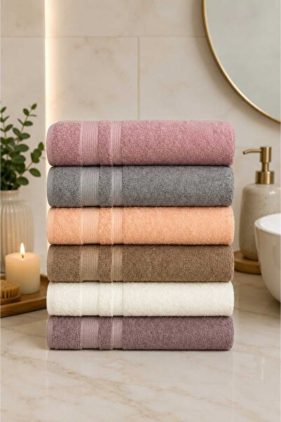 Mela Home Flower 50*90 cm 6-Piece Hand and Face Towel Set - Dowry Set - Gift ...