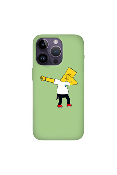 Other Apple iPhone 14 Pro Max Simpsons2 Light Green Colored Silicone TPU Θήκη