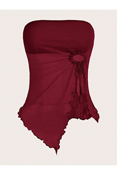 OEM Bluza dama, tull, bordeaux, XS
