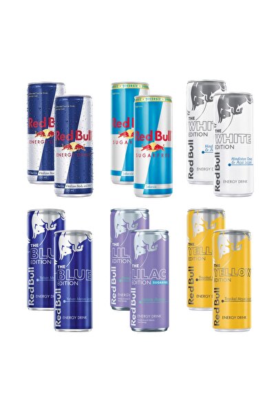 Red Bull Enerji İçeceği 250 ml 6 Çeşit 12 li Karma Paket