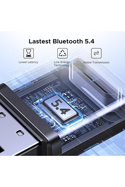 Ugreen USB Bluetooth 5.4 Mini Dongle Adaptör, Siyah, 45134