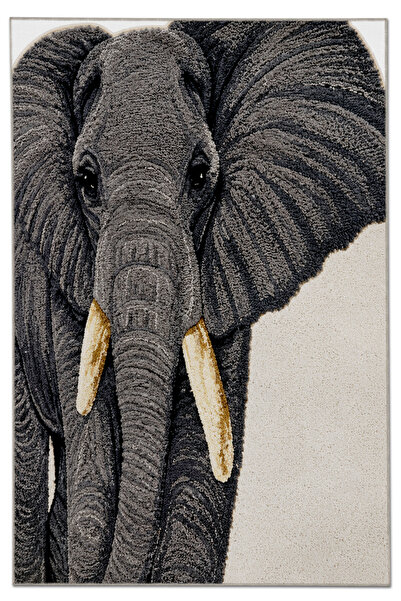 Rugs Modern Halı SDTAMOR Fil Desenli Modern Dokuma Taban Dekoratif Halı sdtam...
