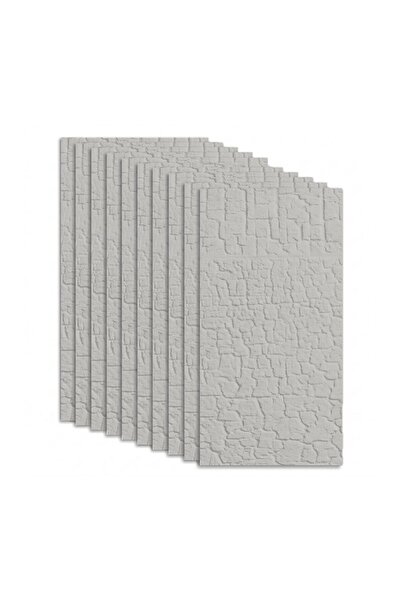 NEXTLY Set de 10 Panouri Decorative din Ipsos 60x120 cm, Gri Deschis