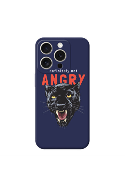Other Apple iPhone 15 Pro Pointed teeth Dark blue Colored Silicone TPU Θήκη