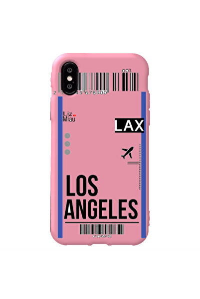 Other Apple iPhone Xs Max Los angeles Pink Colored Silicone TPU Θήκη