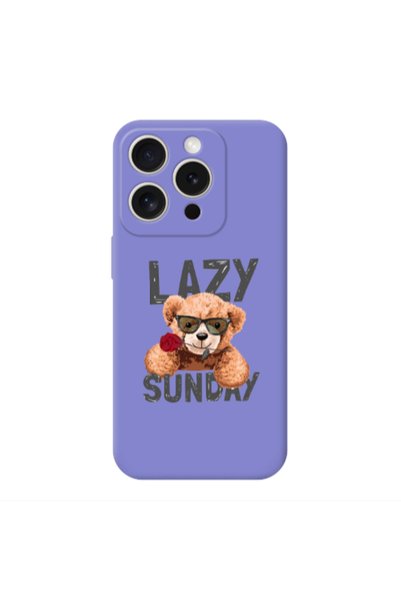 Other Apple iPhone 15 Pro Lazy sunday Purple Colored Silicone TPU Θήκη
