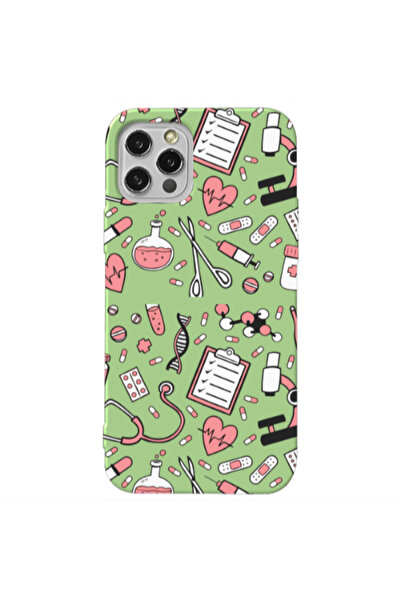 Other Apple iPhone 12 Pro Max Laboratory Light Green Colored Silicone TPU Θήκη