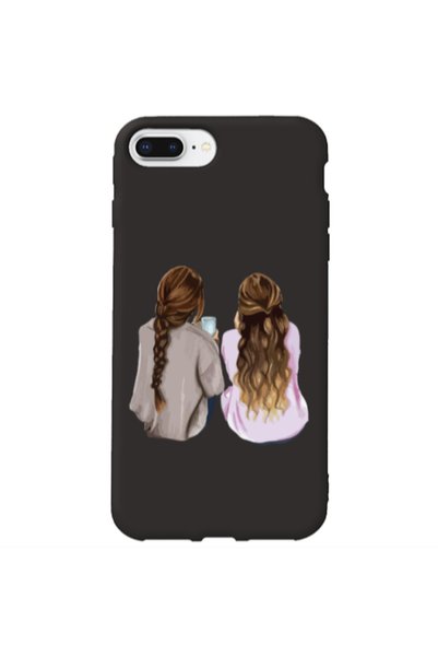 Other Apple iPhone 7 Plus Friends Black Colored Silicone TPU Θήκη