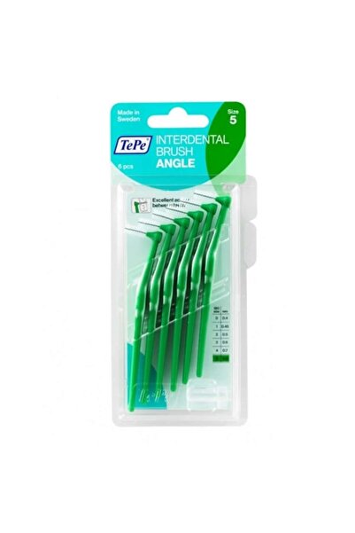 TePe | International Brush Angle No.5 Μεσοδόντια Βουρτσάκια 0.8mm Πράσινο | 6τεμ