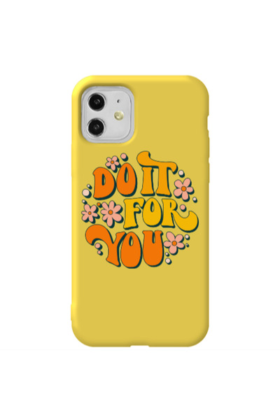 Other Apple iPhone 11 Do it For You Yellow Colored Silicone TPU Θήκη
