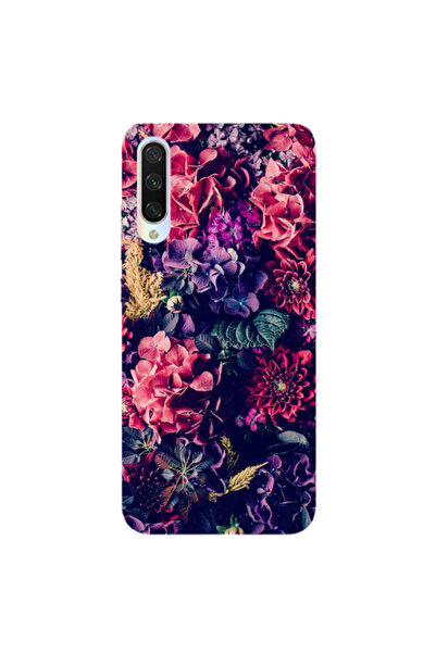 Other Xiaomi Mi 9 Lite Purple and pink flowers Transparent Silicone TPU Θήκη