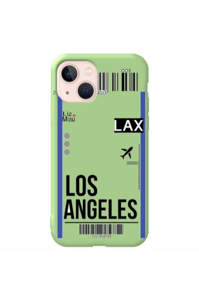 Other Apple iPhone 13 Los angeles Light Green Colored Silicone TPU Θήκη
