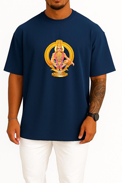 Bahriyeli Collection Oversize Lord Krishna Chest Printed Unisex T-Shirt