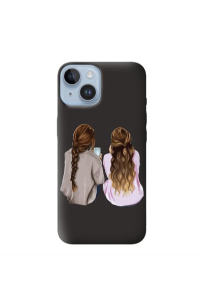 Other Apple iPhone 14 Plus Friends Black Colored Silicone TPU Θήκη