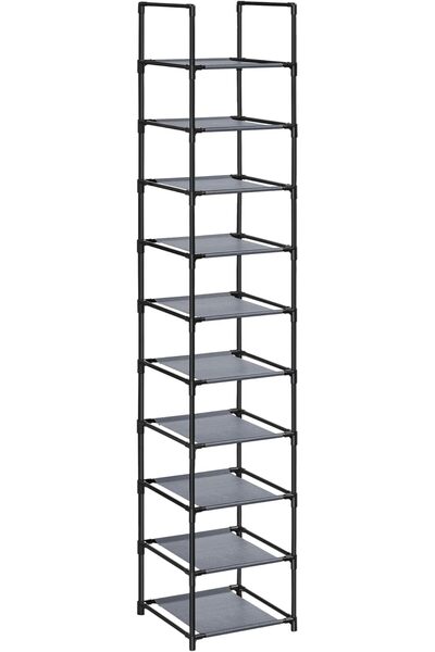 SONGMICS Ayakkabı rafı, ayakkabı düzenleyici, 10 raf, açık dar ayakkabı rafı,...
