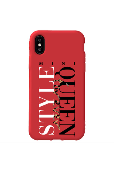 Other Apple iPhone Xs Mini Quen Forever Red Colored Silicone TPU Θήκη