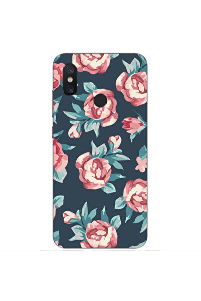 Other Xiaomi Mi A2 Lite Purple roses Transparent Silicone TPU Θήκη