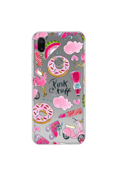 Other Xiaomi Redmi Note 7 pink stuff Transparent Silicone TPU Θήκη