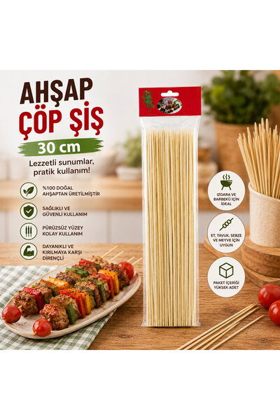 Go İthalat Wooden Waste Sticks 30cm 46Pcs (5492)