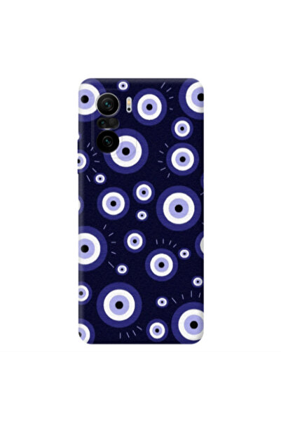 Other Xiaomi Poco F3 Purple evil eye bead Transparent Silicone TPU Θήκη