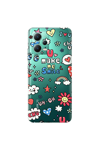 Other Xiaomi Redmi Note 12 Pro Plus 5G Rainbow flowers Transparent Silicone T...