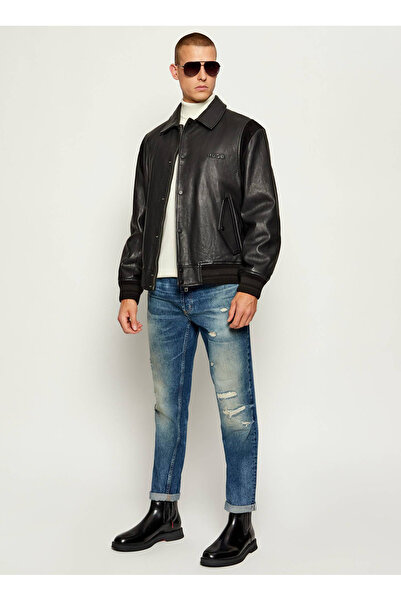HUGO Siyah Erkek Regular Fit Deri Mont 50546482_Lewick
