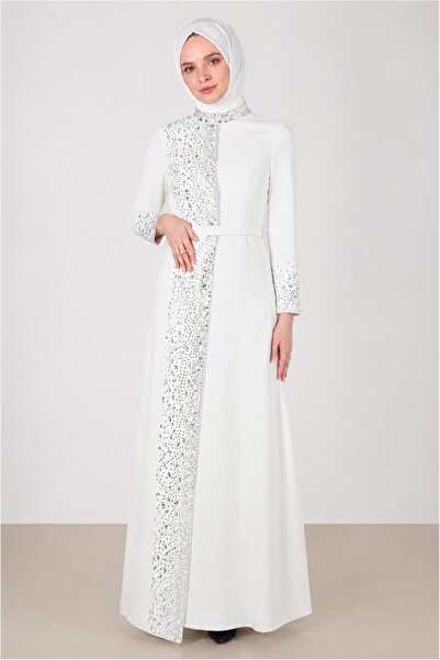 Alvina Belted Stone-Detail Evening Dress 50200