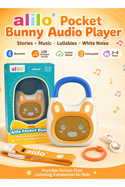 Alilo Pocket Bunny Portable Story Music Player for Kids 3-8 Years with Blueto...