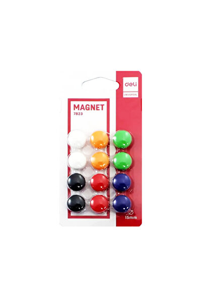 MC Micostore Magneti pentru table Deli 7823, diametru 15mm, diverse culori, s...