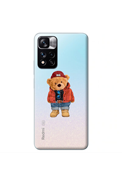 Other Xiaomi Redmi Note 11 Pro 5G Bear in a hat Transparent Silicone TPU Θήκη