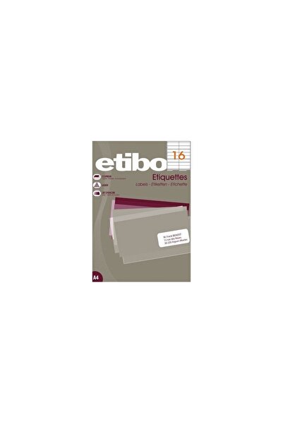 MC Micostore Etichete autocolante Etibox 119753, 16/A4, 105x35mm, permanente,...