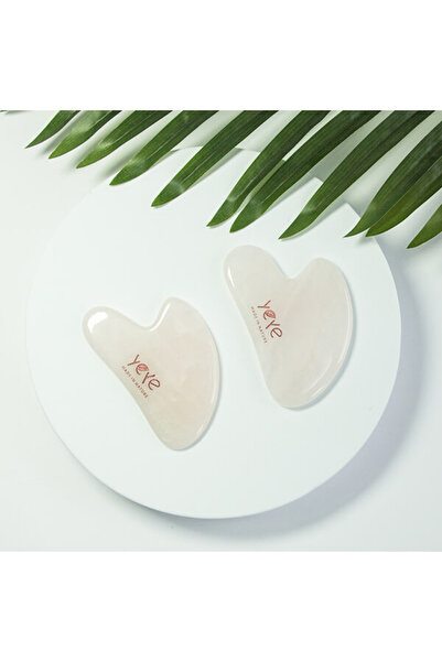 YEYE Made In Nature Piatră Gua Sha pentru masaj și relaxare – cuarț roz