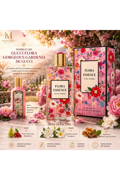 Montage Brands Parfum de Damă 100ml-montage brands – Flacon Elegant Roz, Arom...