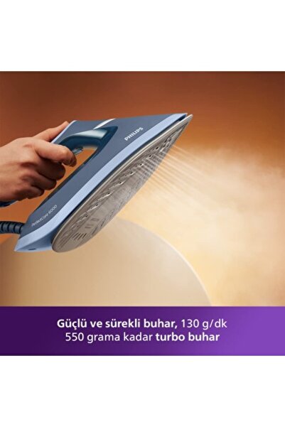 Philips 6000 Serisi Perfectcare Buhar Kazanlı Ütü, Güçlü Buhar, 1,8 L Çıkarılabilir Su Haznesi, Sıfı