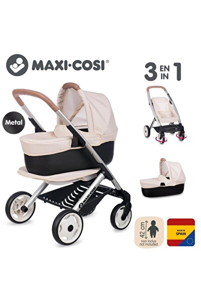 Smoby Maxi-Cosi&Quinny 3'ü 1 Arada Oyuncak Bebek Arabası - Bej 253122
