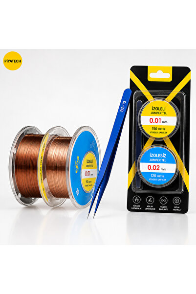 PİYATECH FT-03 Profesyonel Mikro Tamir Seti Hassas 14cm Cımbız Ve 2 Adet Jump...