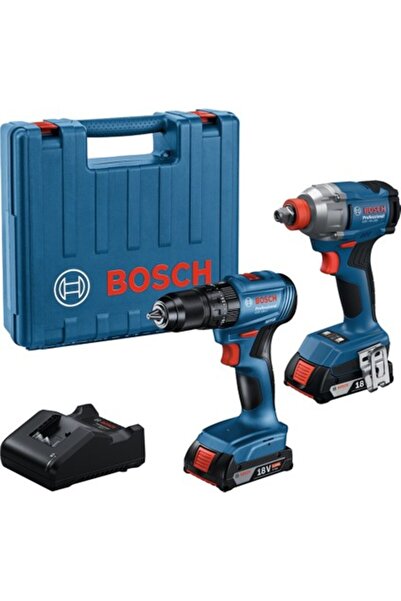 Bosch 2'li Darbeli Vidama ve Matkap Akülü Set 18V 2 Ah GDX 18V-285+GSB 185-LI...