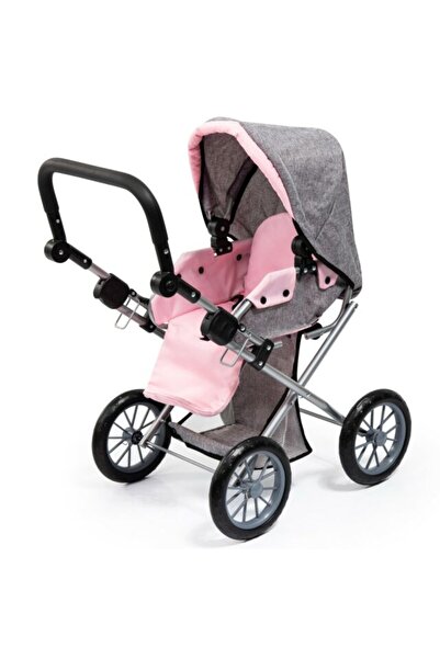 Bayer Carucior 2in1 pentru papusi City Star Gri/Roz cu maner reglabil pana la...