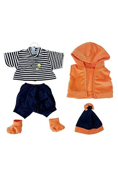 adar , Set haine pentru papusa/tinuta textil, 6 piese, cu geanta pvc, multico...