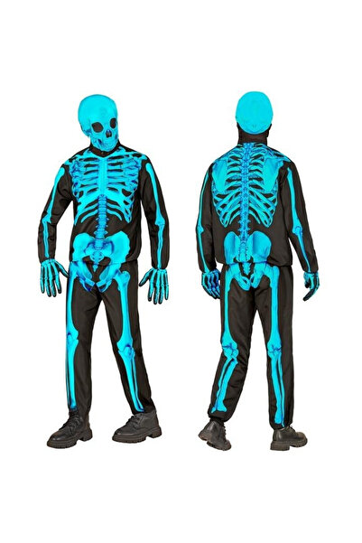 Widmann Costum copii schelet neon multicolor 128