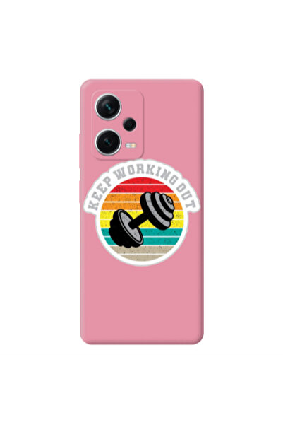 Other Xiaomi Poco X5 Keep working out Pink Colored Silicone TPU Θήκη