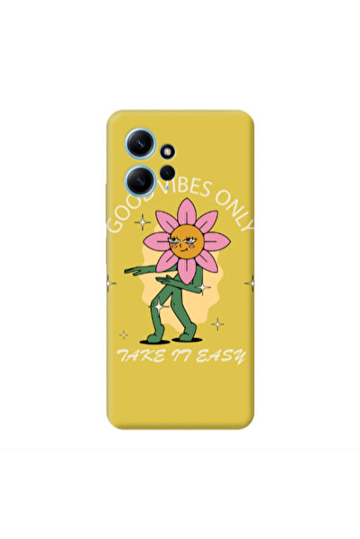 Other Xiaomi Redmi Note 12 4G Good Vibes Only Yellow Colored Silicone TPU Θήκη