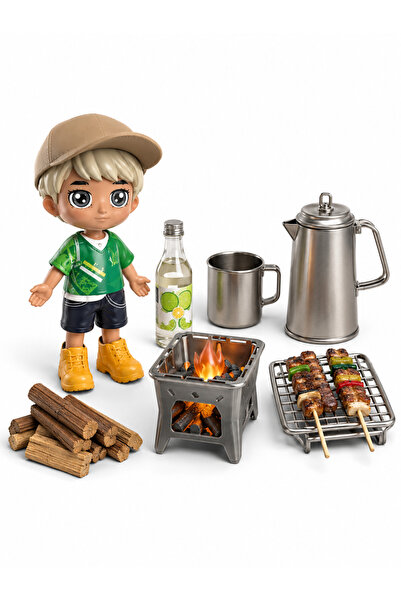 Little Corner® Kampçı Oyuncak Koleksiyonu Seti - Little Corner Ateş Başı Kamp...