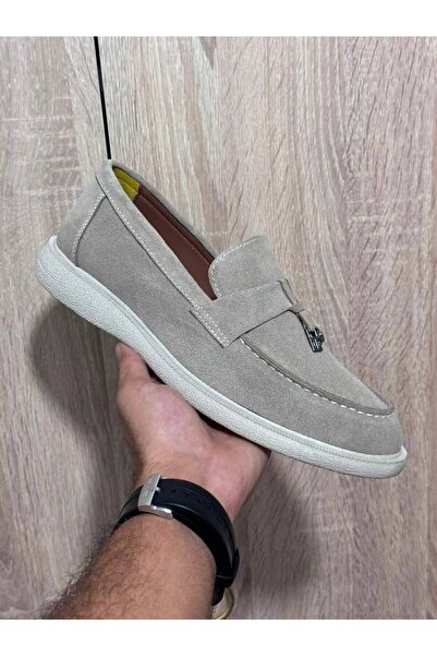 Greyybull Shoes pantofi bărbătești cu cataramă din piele de căprioară bej