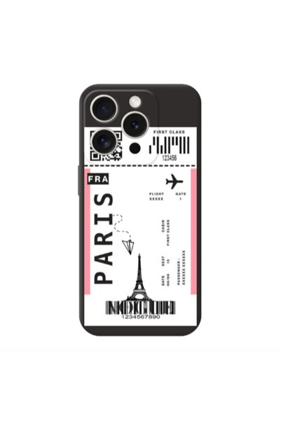 Other Apple iPhone 15 Pro Paris FRA Black Colored Silicone TPU Θήκη