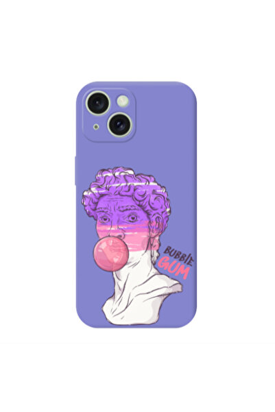 Other Apple iPhone 15 Plus Pin Bubble Purple Colored Silicone TPU Θήκη