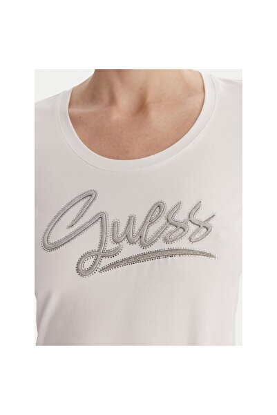 Guess Tricou de damă W6RI24J1314 Alb