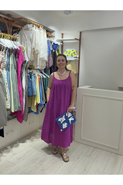 Han Atelier Ham keten askılı elbise